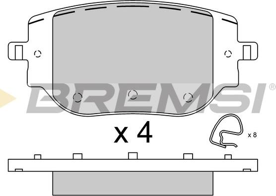 Bremsi BP3916 - Тормозные колодки, дисковые, комплект autospares.lv