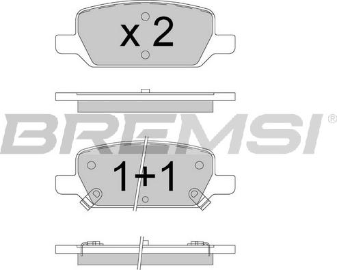 Bremsi BP3913 - Тормозные колодки, дисковые, комплект autospares.lv