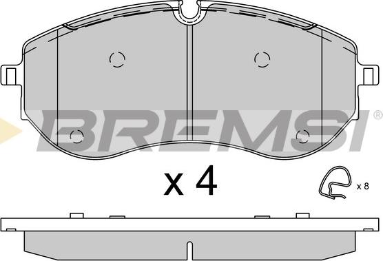 Bremsi BP3926 - Тормозные колодки, дисковые, комплект autospares.lv