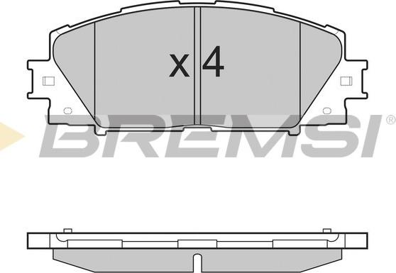 Bremsi BP3498 - Тормозные колодки, дисковые, комплект autospares.lv