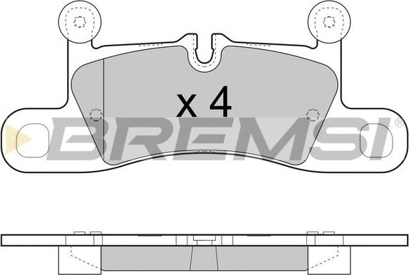 Bremsi BP3459 - Тормозные колодки, дисковые, комплект autospares.lv