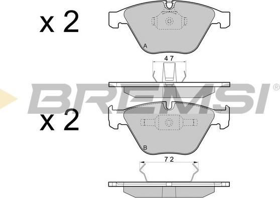 Bremsi BP3454 - Тормозные колодки, дисковые, комплект autospares.lv