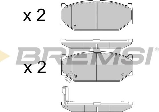 Bremsi BP3455 - Тормозные колодки, дисковые, комплект autospares.lv