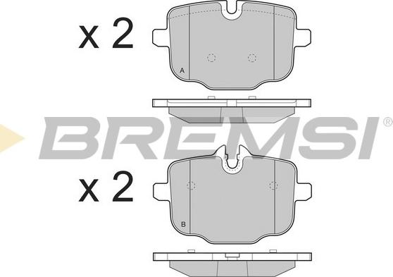 Bremsi BP3450 - Тормозные колодки, дисковые, комплект autospares.lv