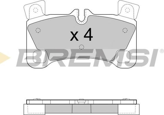 Bremsi BP3458 - Тормозные колодки, дисковые, комплект autospares.lv