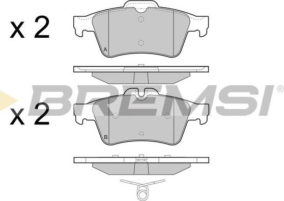 Bremsi BP3465 - Тормозные колодки, дисковые, комплект autospares.lv