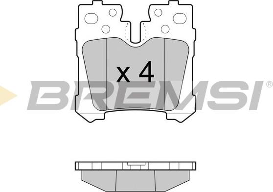 Bremsi BP3463 - Тормозные колодки, дисковые, комплект autospares.lv