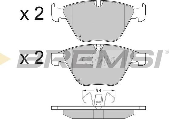 Bremsi BP3403 - Тормозные колодки, дисковые, комплект autospares.lv