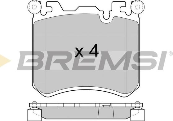 Bremsi BP3419 - Тормозные колодки, дисковые, комплект autospares.lv