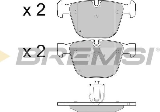 Bremsi BP3410 - Тормозные колодки, дисковые, комплект autospares.lv