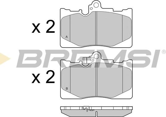 Bremsi BP3418 - Тормозные колодки, дисковые, комплект autospares.lv