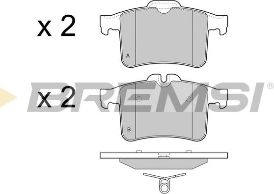 Bremsi BP3484 - Тормозные колодки, дисковые, комплект autospares.lv