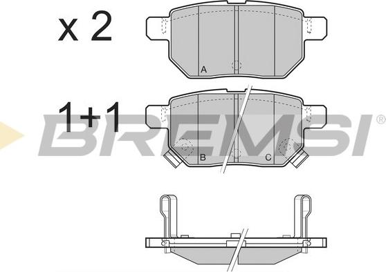 Bremsi BP3485 - Тормозные колодки, дисковые, комплект autospares.lv