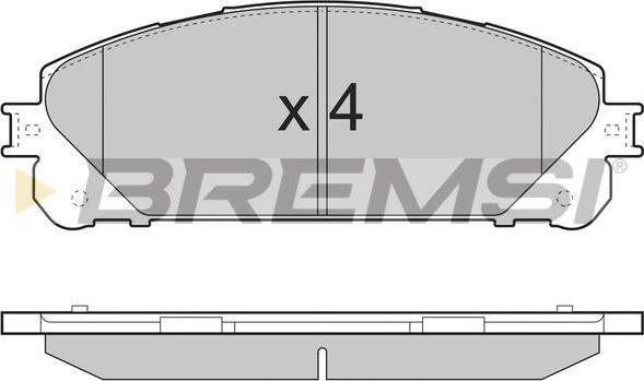 Bremsi BP3481 - Тормозные колодки, дисковые, комплект autospares.lv