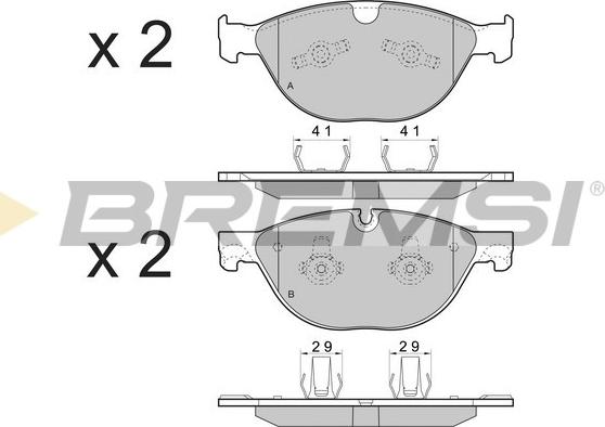 Bremsi BP3483 - Тормозные колодки, дисковые, комплект autospares.lv