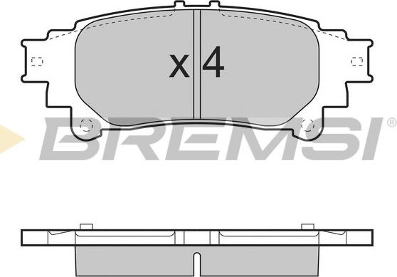 Bremsi BP3534 - Тормозные колодки, дисковые, комплект autospares.lv