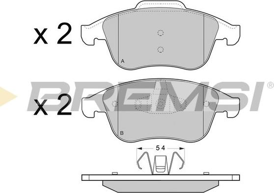 Bremsi BP3430 - Тормозные колодки, дисковые, комплект autospares.lv