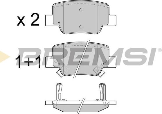 Bremsi BP3424 - Тормозные колодки, дисковые, комплект autospares.lv