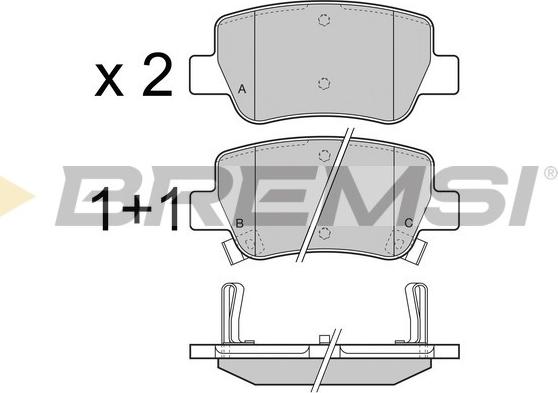 Bremsi BP3423 - Тормозные колодки, дисковые, комплект autospares.lv