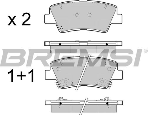 Bremsi BP3471 - Тормозные колодки, дисковые, комплект autospares.lv