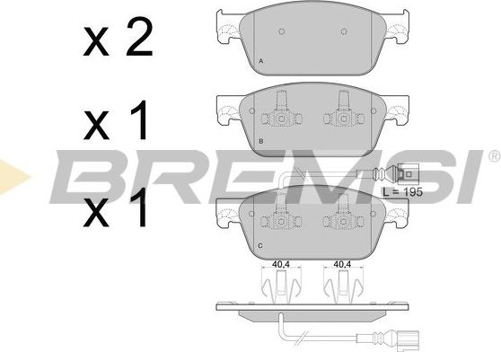 Bremsi BP3478 - Тормозные колодки, дисковые, комплект autospares.lv