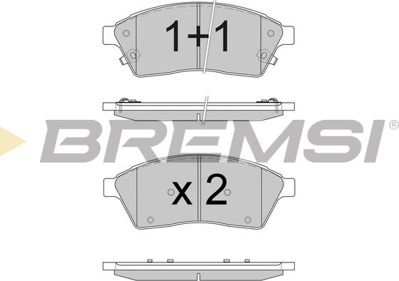 Bremsi BP3595 - Тормозные колодки, дисковые, комплект autospares.lv