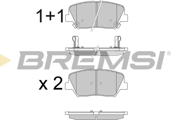 Bremsi BP3596 - Тормозные колодки, дисковые, комплект autospares.lv