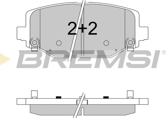 Bremsi BP3544 - Тормозные колодки, дисковые, комплект autospares.lv