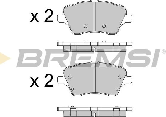 Bremsi BP3545 - Тормозные колодки, дисковые, комплект autospares.lv