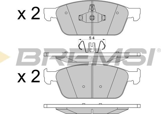 Bremsi BP3546 - Тормозные колодки, дисковые, комплект autospares.lv