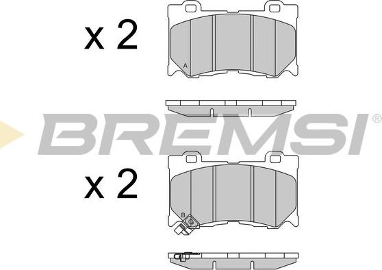 Bremsi BP3540 - Тормозные колодки, дисковые, комплект autospares.lv