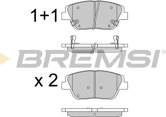 Bremsi BP3548 - Тормозные колодки, дисковые, комплект autospares.lv