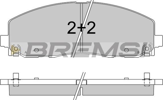 Bremsi BP3543 - Тормозные колодки, дисковые, комплект autospares.lv