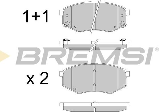 Bremsi BP3547 - Тормозные колодки, дисковые, комплект autospares.lv