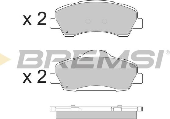 Bremsi BP3559 - Тормозные колодки, дисковые, комплект autospares.lv