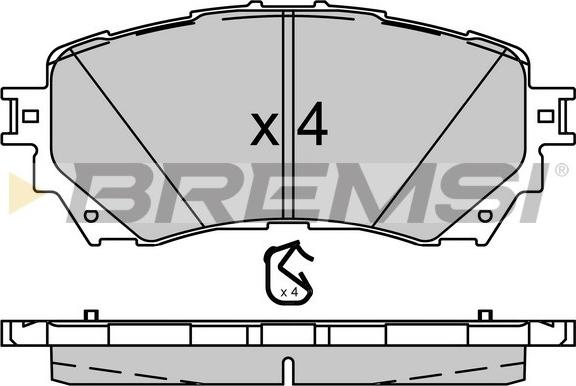 Bremsi BP3554 - Тормозные колодки, дисковые, комплект autospares.lv