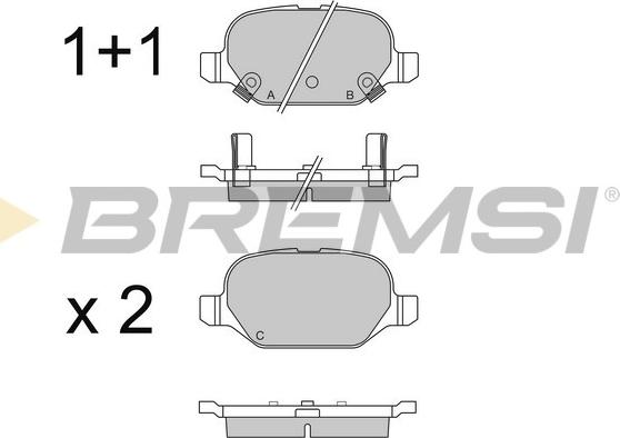 Bremsi BP3550 - Тормозные колодки, дисковые, комплект autospares.lv