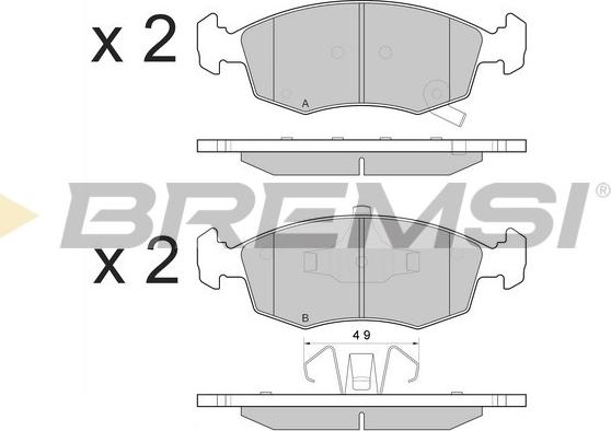 Bremsi BP3553 - Тормозные колодки, дисковые, комплект autospares.lv