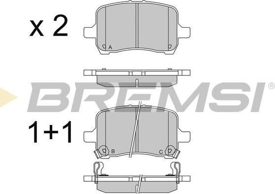 Bremsi BP3566 - Тормозные колодки, дисковые, комплект autospares.lv