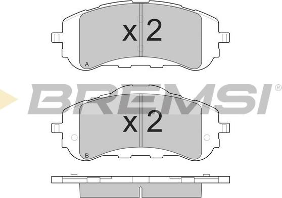 Bremsi BP3560 - Тормозные колодки, дисковые, комплект autospares.lv