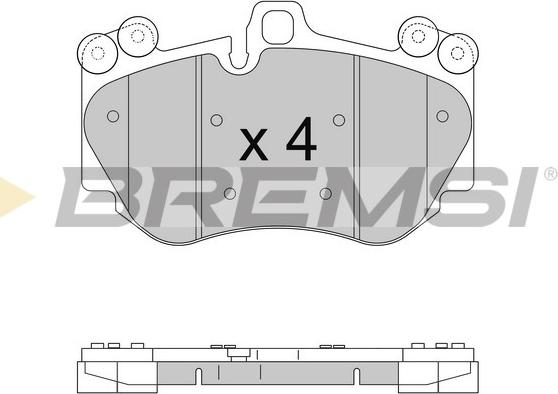 Bremsi BP3568 - Тормозные колодки, дисковые, комплект autospares.lv