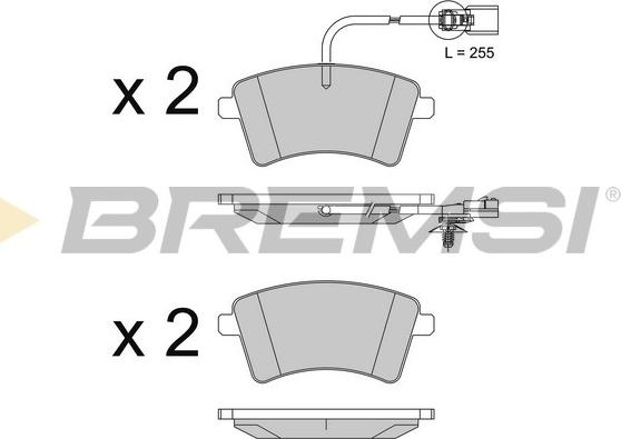 Bremsi BP3562 - Тормозные колодки, дисковые, комплект autospares.lv