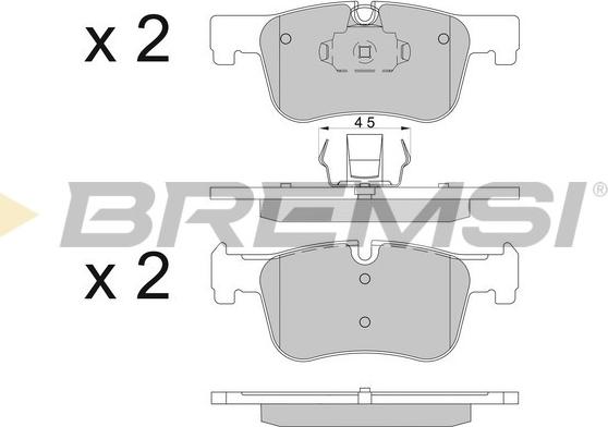 Bremsi BP3503 - Тормозные колодки, дисковые, комплект autospares.lv