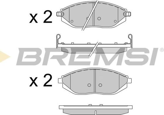 Bremsi BP3513 - Тормозные колодки, дисковые, комплект autospares.lv