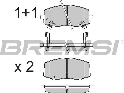 Bremsi BP3583 - Тормозные колодки, дисковые, комплект autospares.lv