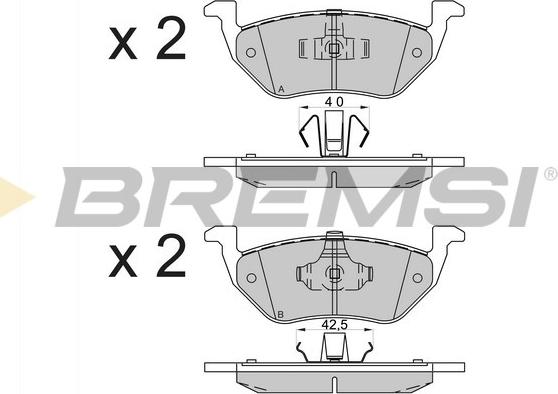 Bremsi BP3587 - Тормозные колодки, дисковые, комплект autospares.lv