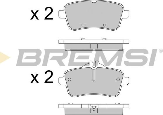 Bremsi BP3539 - Тормозные колодки, дисковые, комплект autospares.lv