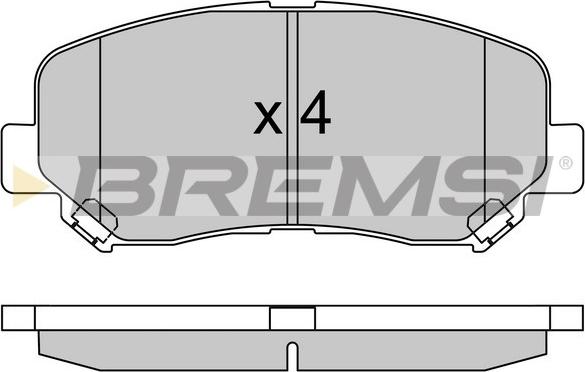 Bremsi BP3535 - Тормозные колодки, дисковые, комплект autospares.lv