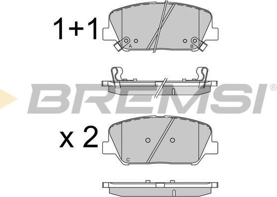 Bremsi BP3531 - Тормозные колодки, дисковые, комплект autospares.lv