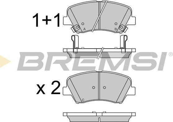 Bremsi BP3529 - Тормозные колодки, дисковые, комплект autospares.lv